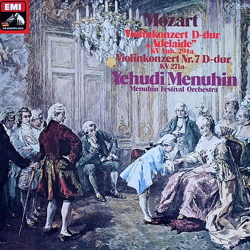 Cover Yehudi Menuhin - Wolfgang Amadeus Mozart - Menuhin Festival Orchestra - Mozart : Violinkonzerte D-Dur KV Anh. 194a Adelaide Und Nr.7 D-Dur KV 271a (LP, Album) Schallplatten Ankauf
