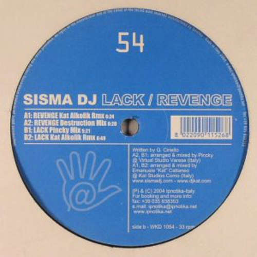Cover Sisma DJ - Lack / Revenge (12) Schallplatten Ankauf