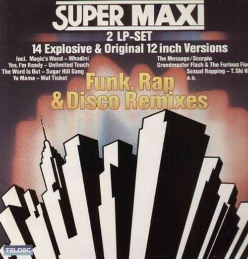 Cover Various - Super-Maxi Funk, Rap & Disco Remixes (14 Explosive & Original 12 inch Versions) (2xLP, Comp, Red) Schallplatten Ankauf