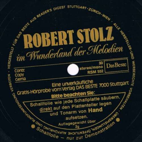 Cover Robert Stolz - Robert Stolz Im Wunderland Der Melodien (Flexi, 6, S/Sided, Promo) Schallplatten Ankauf