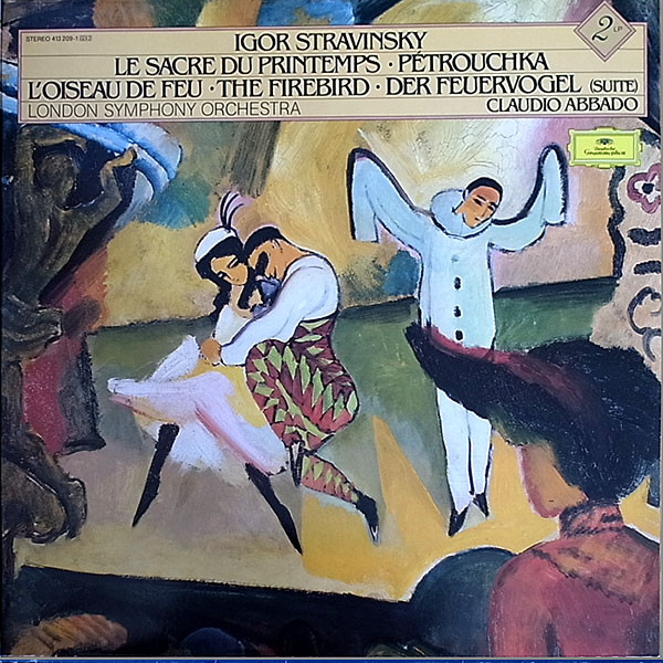 Cover Igor Stravinsky - Claudio Abbado - The London Symphony Orchestra - Le Sacre Du Printemps, Petrouchka, L'Oiseau De Feu, The Firebird, Der Feuervogel (2xLP, Album, Comp) Schallplatten Ankauf
