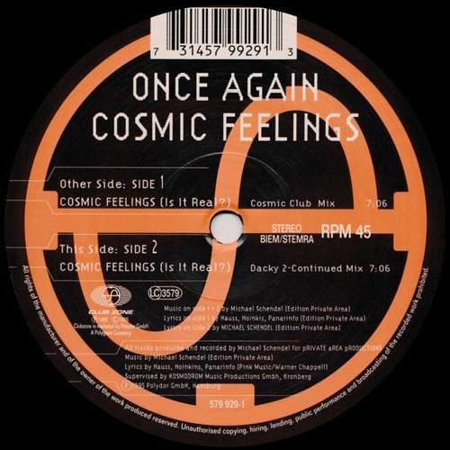 Cover Cosmic Feelings (Is It Real ?) Schallplatten Ankauf