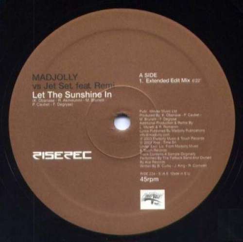 Cover Madjolly vs. Jet Set (2) Feat. Remi (3) - Let The Sunshine In (12) Schallplatten Ankauf