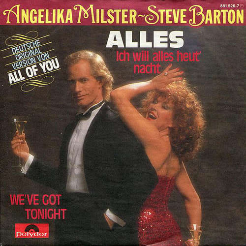 Cover Angelika Milster - Steve Barton - Alles, Ich Will Alles Heut' Nacht (7, Single) Schallplatten Ankauf