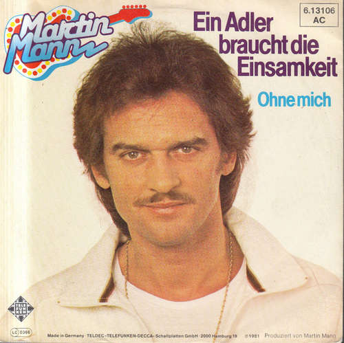 Cover Martin Mann - Ein Adler Braucht Die Einsamkeit (7, Single) Schallplatten Ankauf