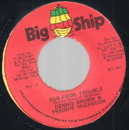 Cover Dennis Brown & Freddie McGregor - Run From Trouble (7) Schallplatten Ankauf