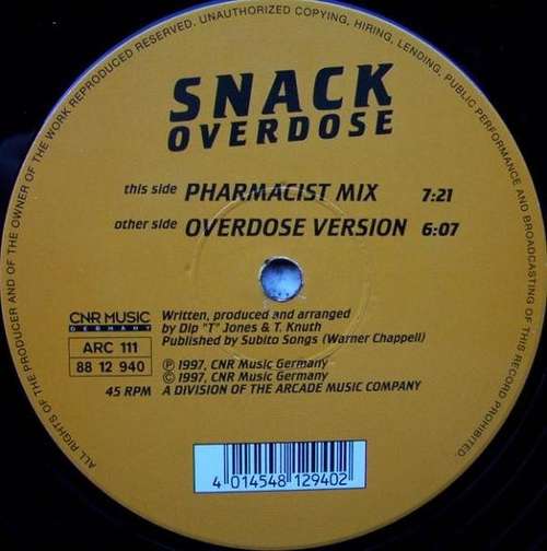 Cover Snack - Overdose (12) Schallplatten Ankauf
