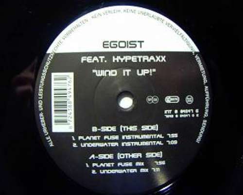 Cover Egoist Feat. Hypetraxx - Wind It Up! (12) Schallplatten Ankauf