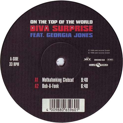 Cover Diva Surprise Feat. Georgia Jones - On The Top Of The World (12) Schallplatten Ankauf