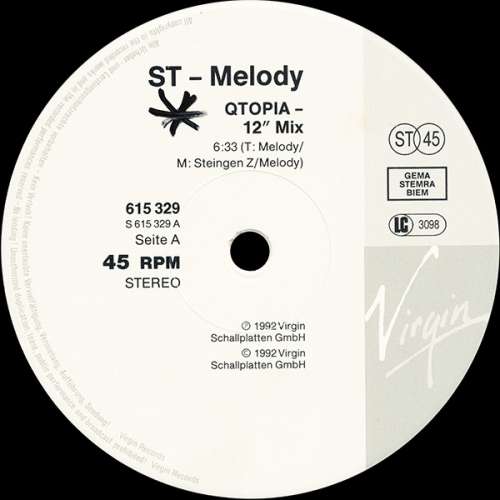 Cover ST - Melody* - Qtopia² (12) Schallplatten Ankauf