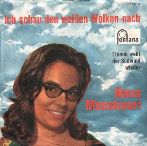 Cover Nana Mouskouri - Ich Schau Den Weißen Wolken Nach (7, Single) Schallplatten Ankauf