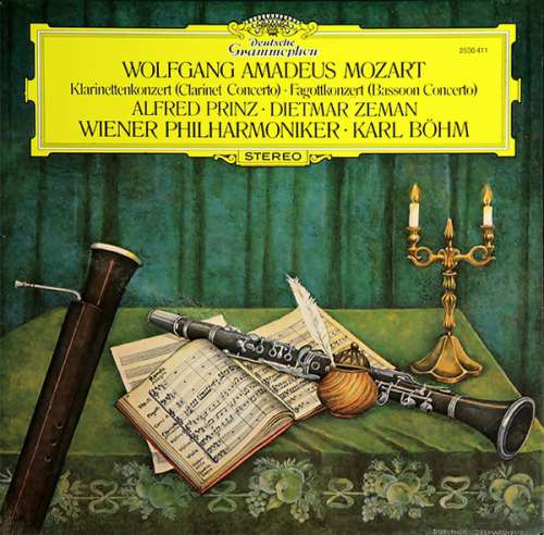 Cover Wolfgang Amadeus Mozart - Alfred Prinz, Dietmar Zeman, Wiener Philharmoniker, Karl Böhm - Klarinettenkonzert (Clarinet Concerto) • Fagottkonzert (Bassoon Concerto) (LP) Schallplatten Ankauf