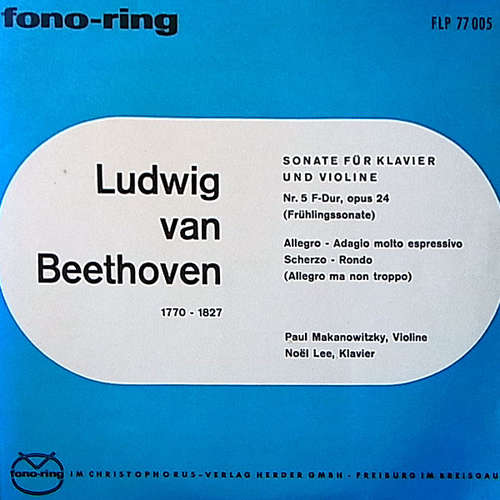 Cover Paul Makanowitzky - Noël Lee - Ludwig Van Beethoven - Sonate Für Klavier Und Violine Nr.5 F-Dur Opus 24 (10, MiniAlbum) Schallplatten Ankauf