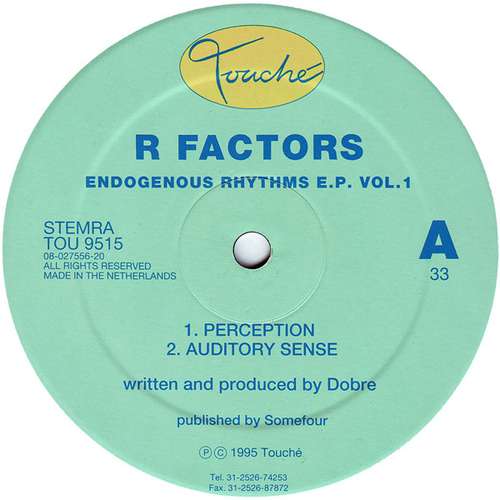Cover R Factors - Endogenous Rhythms E.P. Vol. 1 (12, EP) Schallplatten Ankauf