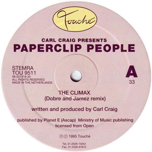 Cover Carl Craig Presents Paperclip People - The Climax (12) Schallplatten Ankauf