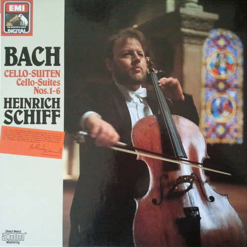 Cover Bach*, Heinrich Schiff - Cello-Suiten = Cello-Suites Nos. 1-6 (2xLP) Schallplatten Ankauf