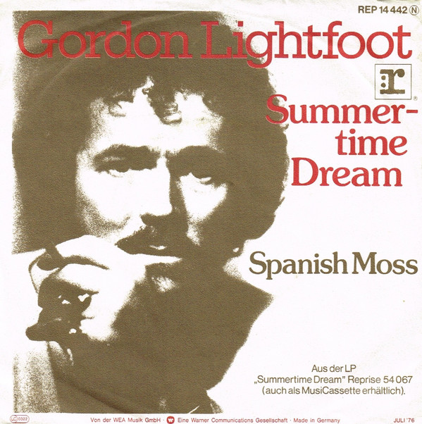 Cover Gordon Lightfoot - Summertime Dream (7, Single) Schallplatten Ankauf