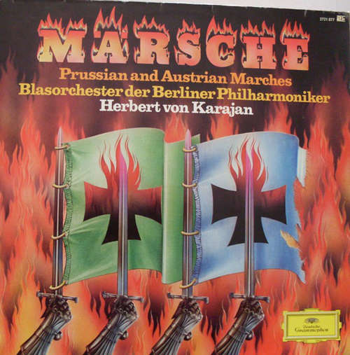 Cover Herbert von Karajan, Blasorchester der Berliner Philharmoniker - Märsche - Prussian And Austrian Marches (2xLP, Album) Schallplatten Ankauf
