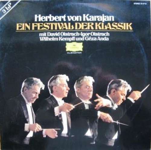 Cover Herbert Von Karajan, David Oistrach, Igor Oistrach, Wilhelm Kempff, Géza Anda - Ein Festival Der Klassik (3xLP, Comp, Club) Schallplatten Ankauf
