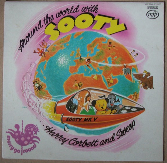 Cover Sooty (2), Harry Corbett And Sweep (11) - Around The World With Sooty (LP) Schallplatten Ankauf