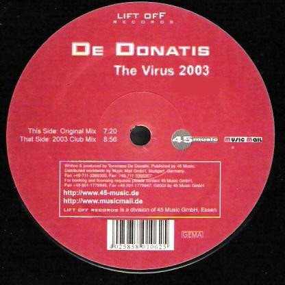 Cover De Donatis* - The Virus 2003 (12) Schallplatten Ankauf