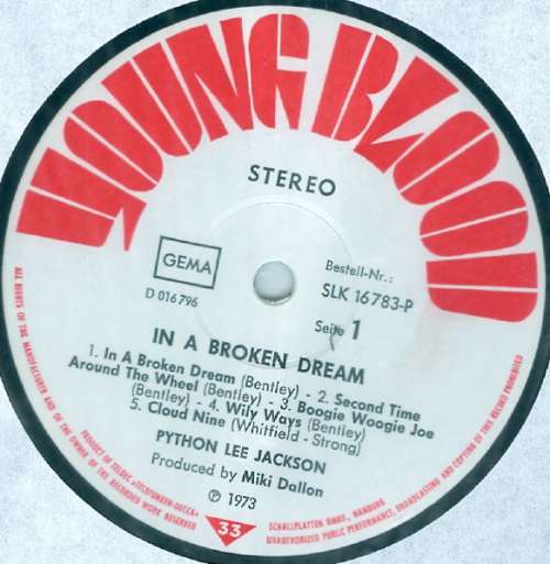 Cover Python Lee Jackson - In A Broken Dream (LP, Album) Schallplatten Ankauf
