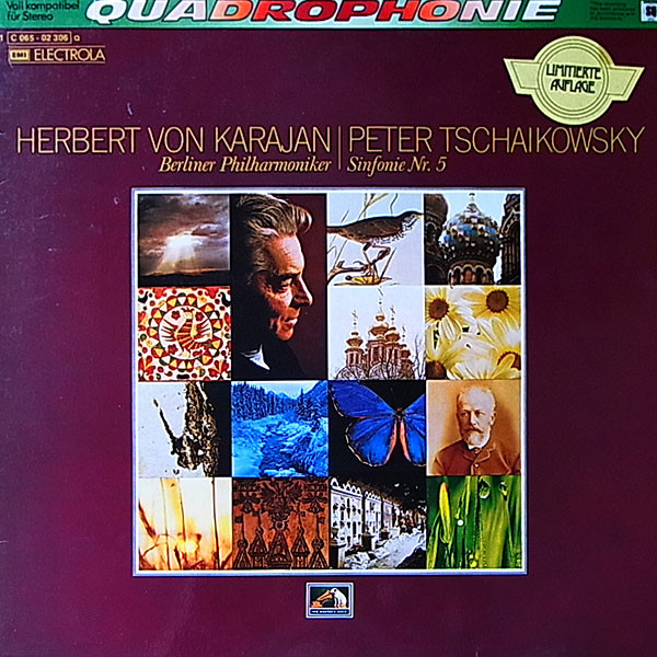 Cover Herbert von Karajan, Peter Tschaikowsky*, Berliner Philharmoniker - Sinfonie Nr.5 E-Moll Op.64 (LP, Album, Quad, Ltd) Schallplatten Ankauf