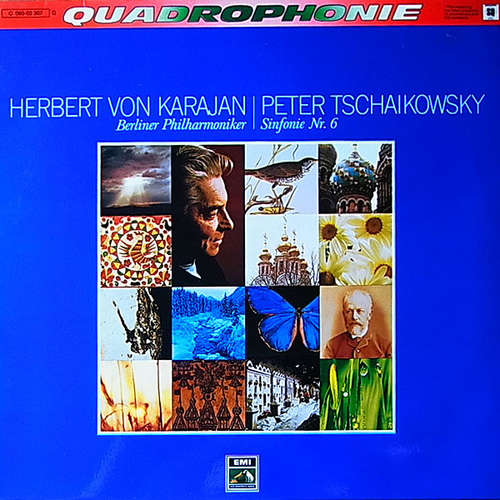 Cover Herbert von Karajan, Berliner Philharmoniker / Peter Tschaikowsky* - Sinfonie Nr. 6  (LP, Album, Quad) Schallplatten Ankauf