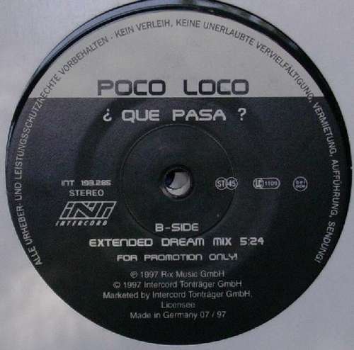 Cover Que Pasa Schallplatten Ankauf
