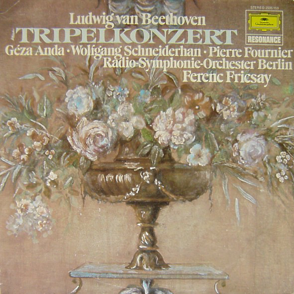 Cover Ludwig van Beethoven – Géza Anda · Wolfgang Schneiderhan · Pierre Fournier - Radio-Symphonie-Orchester Berlin, Ferenc Fricsay - Tripelkonzert (LP, RE) Schallplatten Ankauf