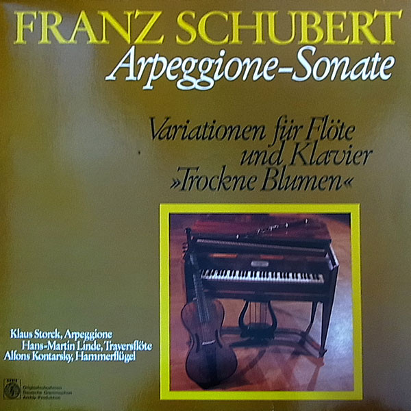 Cover Franz Schubert - Klaus Storck, Hans-Martin Linde, Alfons Kontarsky - Arpeggione-Sonate (LP, Album) Schallplatten Ankauf