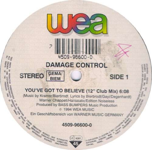 Cover Damage Control - You've Got To Believe (12) Schallplatten Ankauf