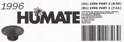 Cover Humate - 1996 (12) Schallplatten Ankauf