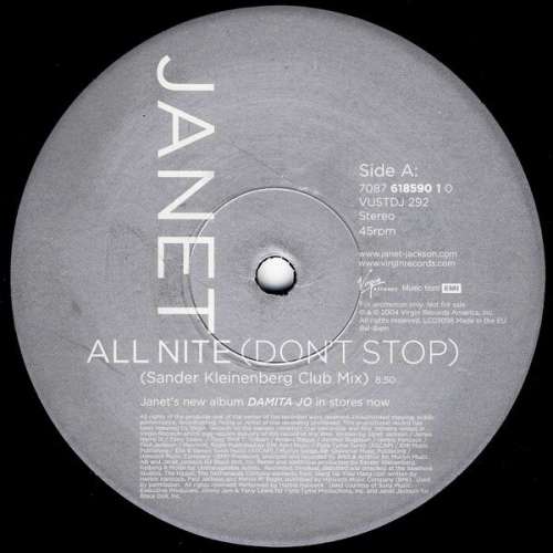 Cover Janet* - All Nite (Don't Stop) (12, Promo) Schallplatten Ankauf