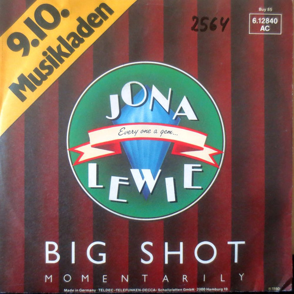 Cover Jona Lewie - Big Shot - Momentarily (7, Single, Promo) Schallplatten Ankauf