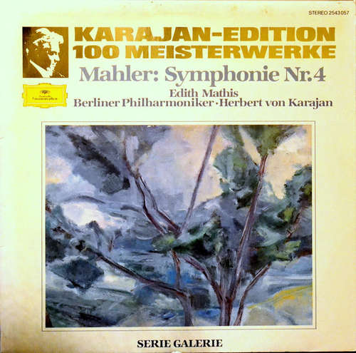 Cover Mahler* : Edith Mathis · Berliner Philharmoniker · Herbert Von Karajan - Symphonie Nr. 4 (LP, RE) Schallplatten Ankauf