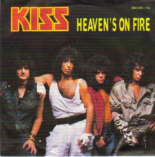 Cover Kiss - Heaven's On Fire (7, Single) Schallplatten Ankauf
