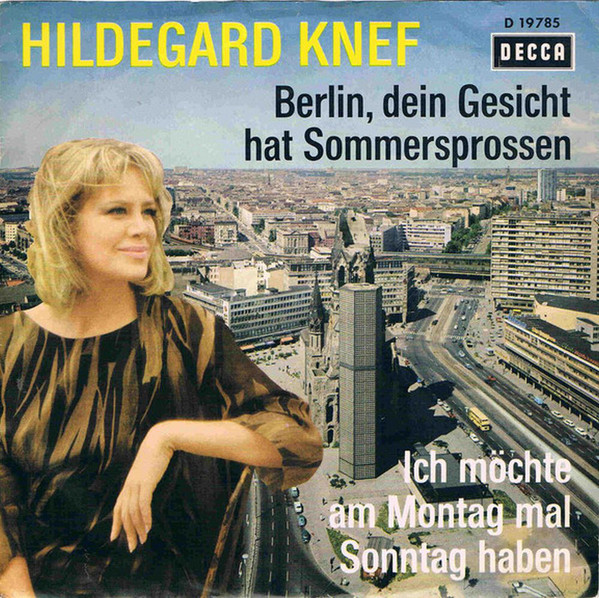 Cover Hildegard Knef - Berlin, Dein Gesicht Hat Sommersprossen (7, Single) Schallplatten Ankauf