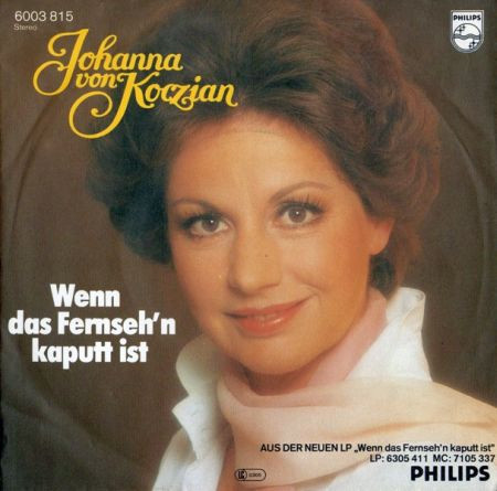 Cover Johanna Von Koczian - Wenn Das Fernseh'n Kaputt Ist / Lauf Nach Hause, Dominik (Dominique) (7, Single) Schallplatten Ankauf