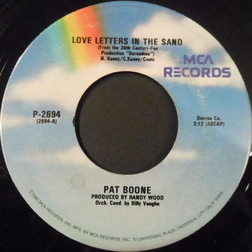 Cover Pat Boone - Love Letters In The Sand (7, RE) Schallplatten Ankauf