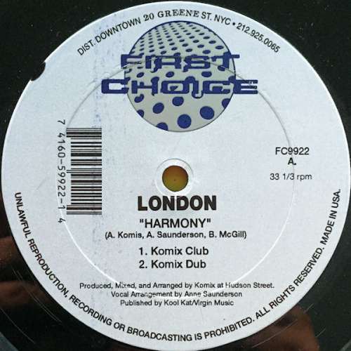 Cover London - Harmony (12) Schallplatten Ankauf