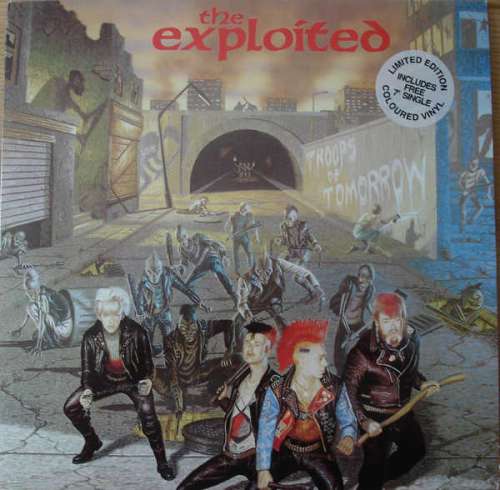Cover The Exploited - Troops Of Tomorrow (LP, Album, Ltd, RE, Blu + 7, Single) Schallplatten Ankauf