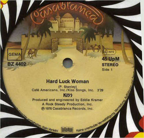 Cover Kiss - Hard Luck Woman / Mr.Speed (12) Schallplatten Ankauf