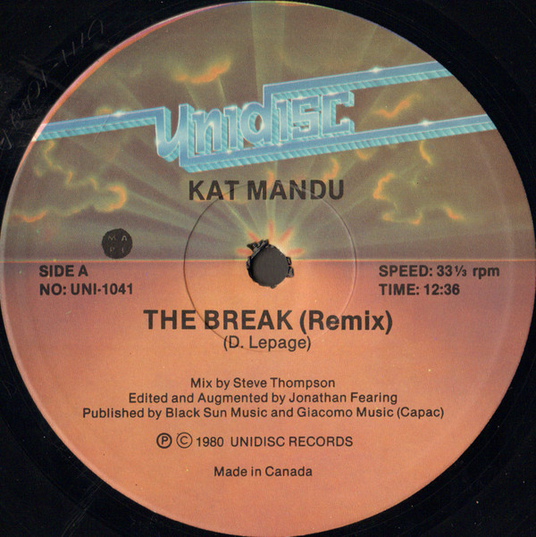 Cover Kat Mandu - The Break (Remix) (12) Schallplatten Ankauf