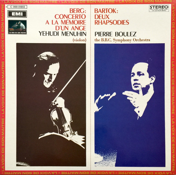 Cover Berg* / Yehudi Menuhin / Bartok* / Pierre Boulez - Concerto A La Mémoire D'un Ange / Deux Rhapsodies (LP, Gat) Schallplatten Ankauf