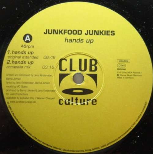 Cover Junkfood Junkies - Hands Up (2x12) Schallplatten Ankauf