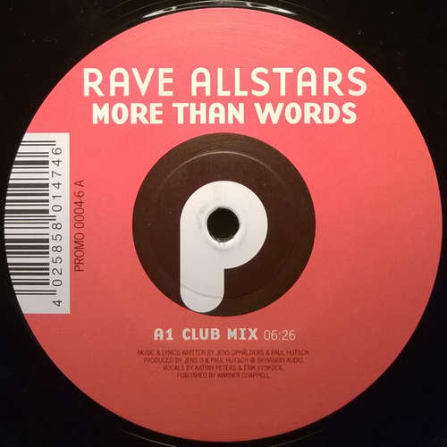Cover Rave Allstars - More Than Words / Achtung Spass!!! (12) Schallplatten Ankauf