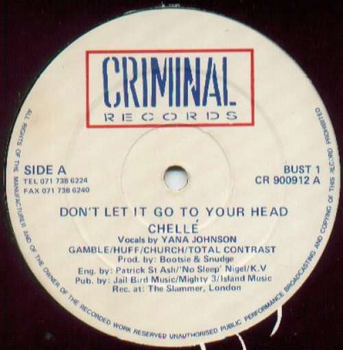 Cover Chellé / The Inmates - Don't Let It Go To Your Head / Electro Techno (12) Schallplatten Ankauf