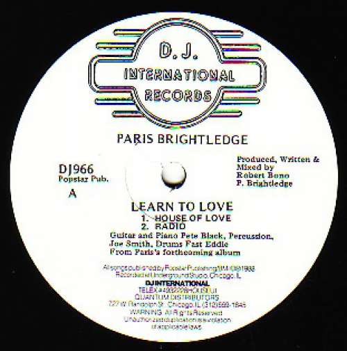 Cover Paris Brightledge - Learn To Love (12) Schallplatten Ankauf