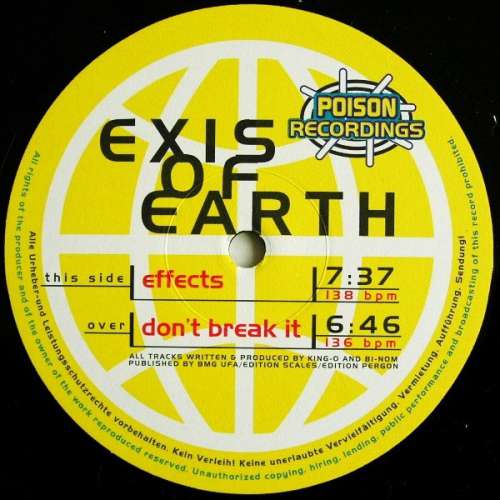 Cover Exis Of Earth - Effects / Don't Break It (12) Schallplatten Ankauf